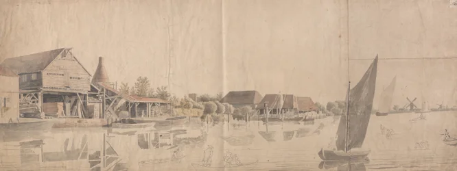A Wood Yard on the Thames at Nine Elms